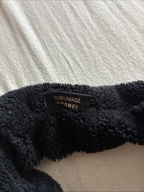 CHANEL Black Plush 'Sublimage' Headband